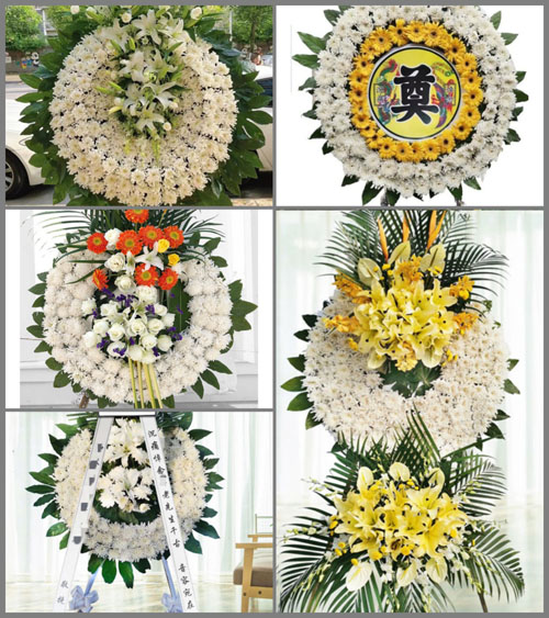 山东莱芜钢城区辛庄镇东铁车村花圈速递